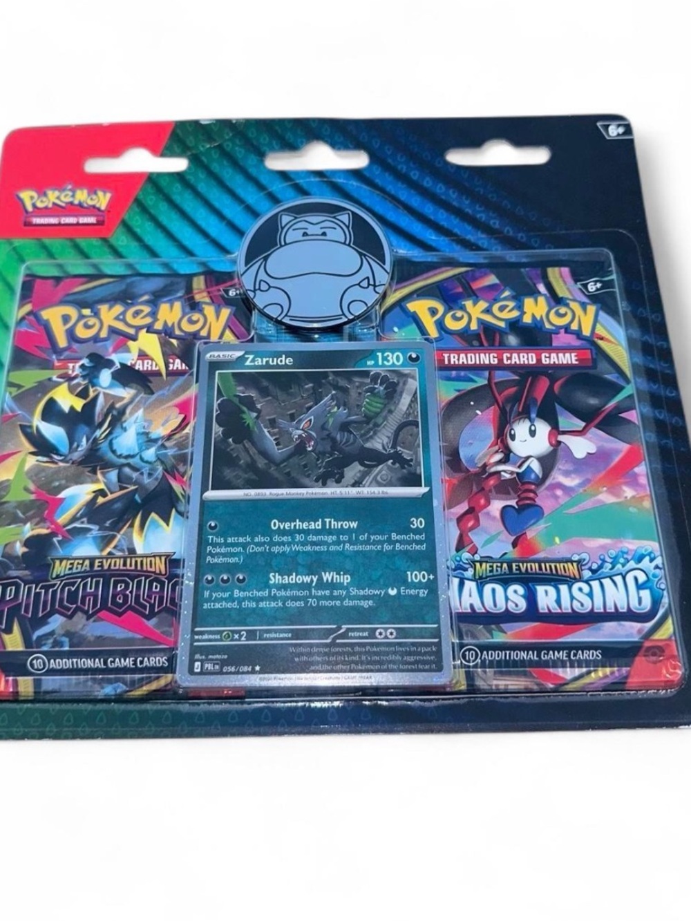 NEW Pokémon TCG Zarude Promo 2-Pack Blister - Pitch Black + Chaos Rising- Sealed